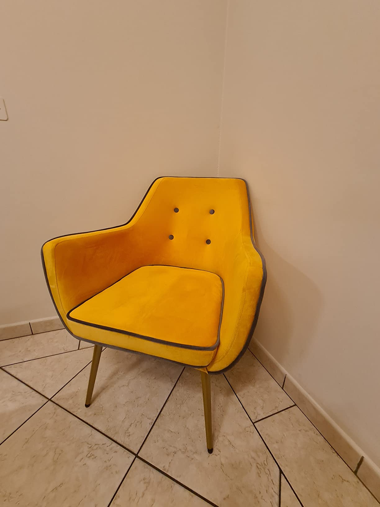 Baroni Home poltrona in ecopelle nera 78x59x64 cm