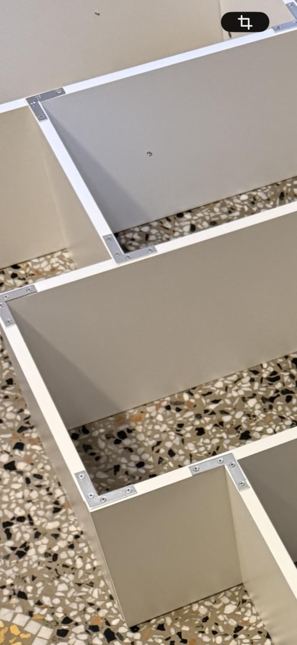 Baroni Home Libreria Zig Zag 6 Ripiani Bianco 24x70x191 cm