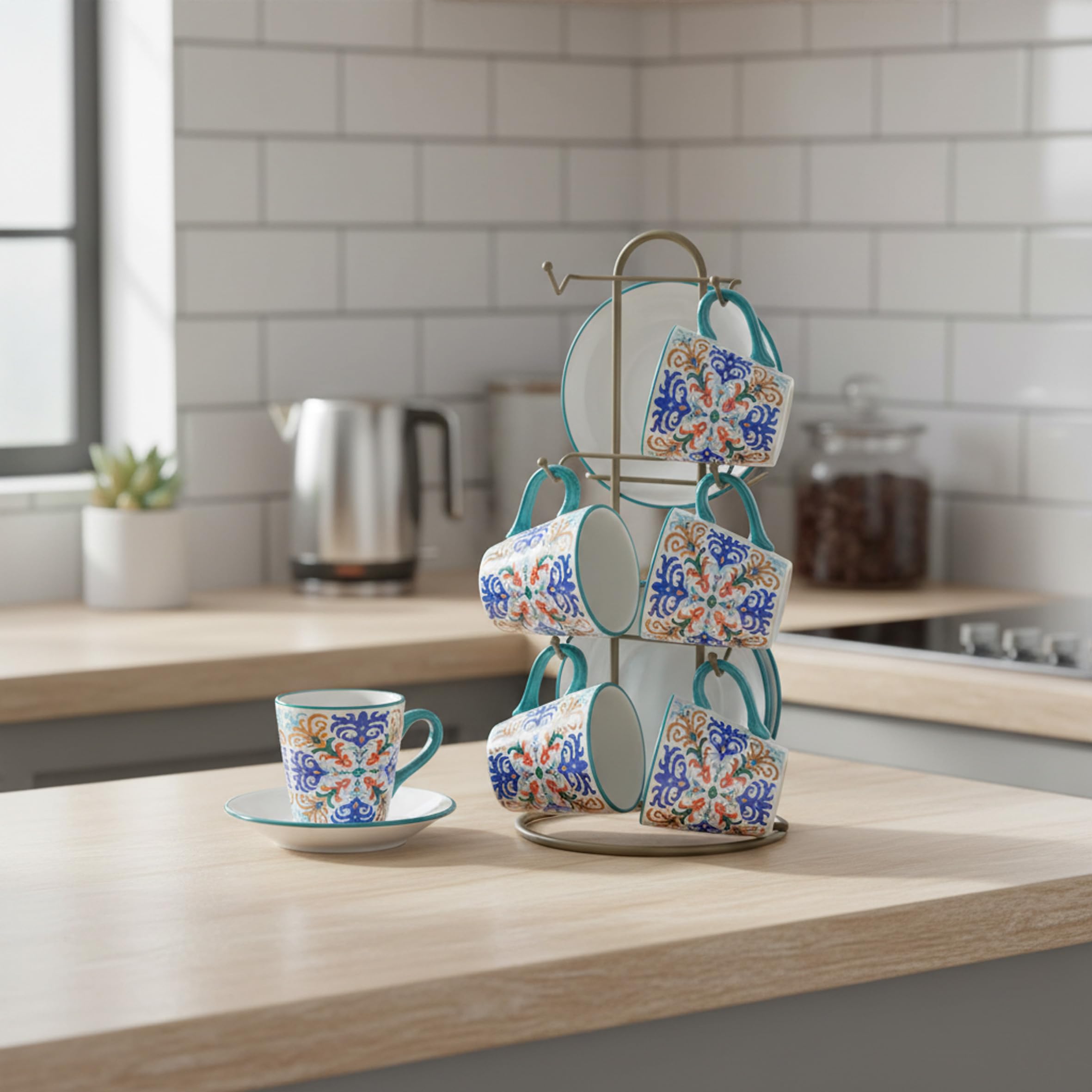 Baroni Home Capri Ensemble de Tasses set tazzine ceramica