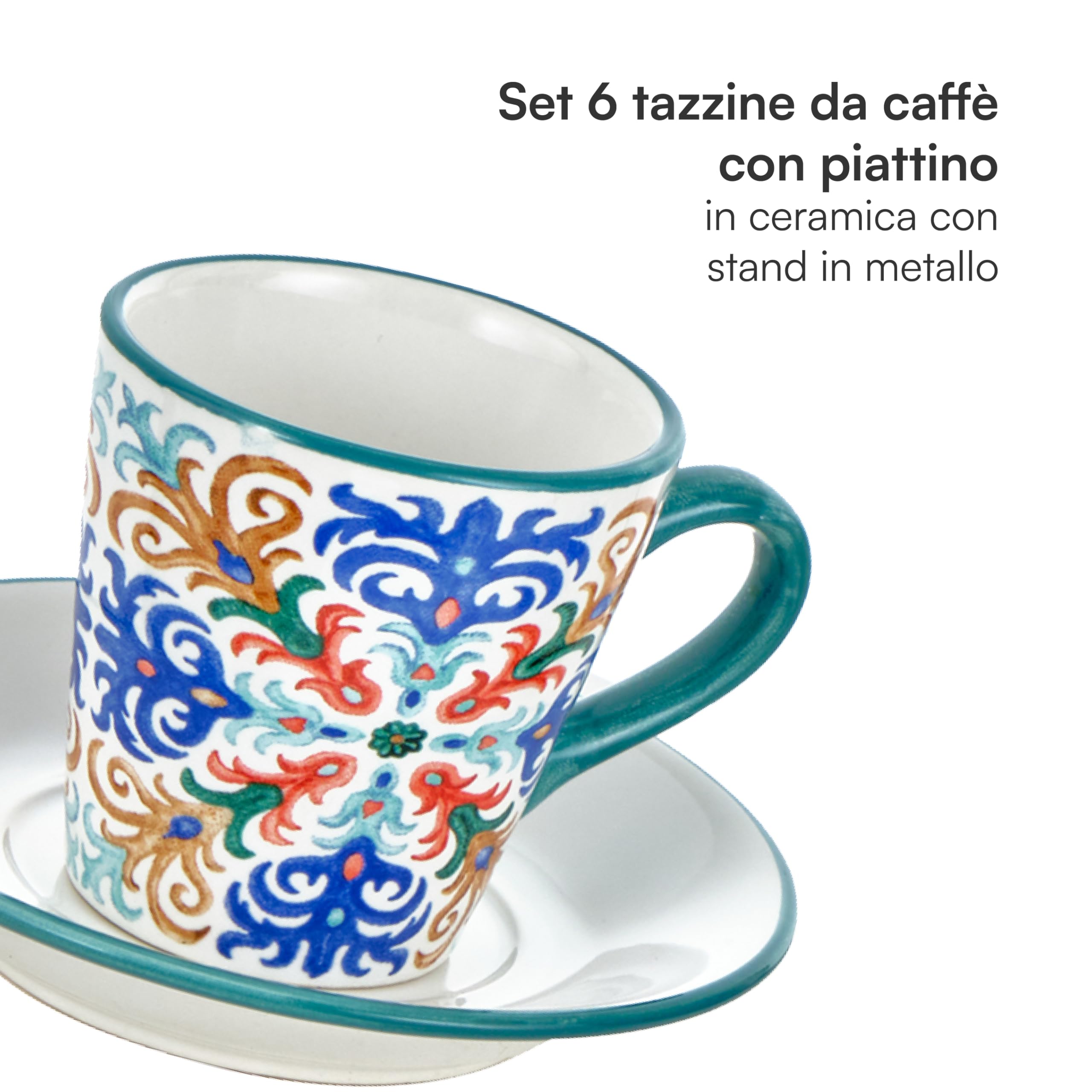 Baroni Home Capri Ensemble de Tasses set tazzine ceramica