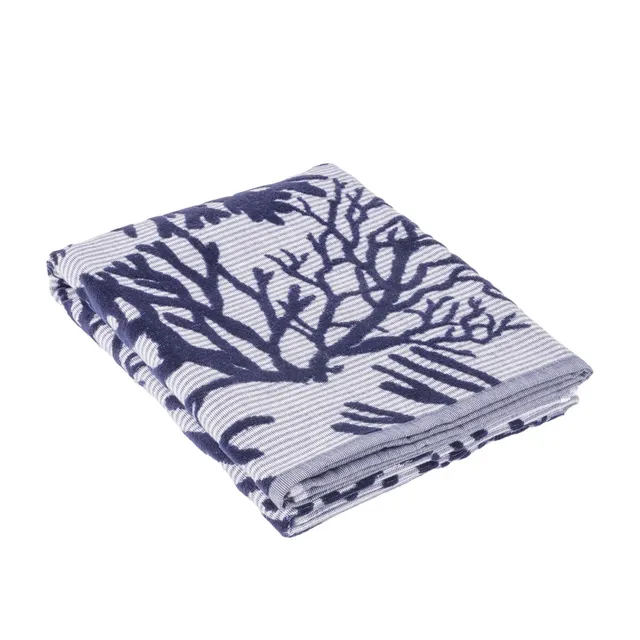 Baroni Home Telo Mare Jacquard Blu 90x160 cm Cotone
