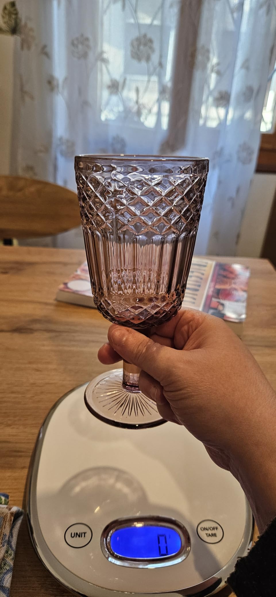 Baroni Home Set Bicchieri Vetro Fumé 30 CL 6 Pezzi Rilievo