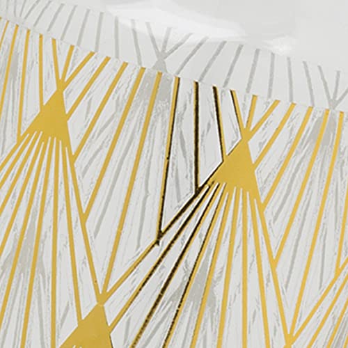 Baroni Home clessidra decorativa bianca oro 6x6x24 cm vetro