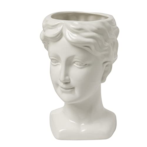 Baroni Home Ladies Ragazza vaso testa ceramica 16x15x23 cm
