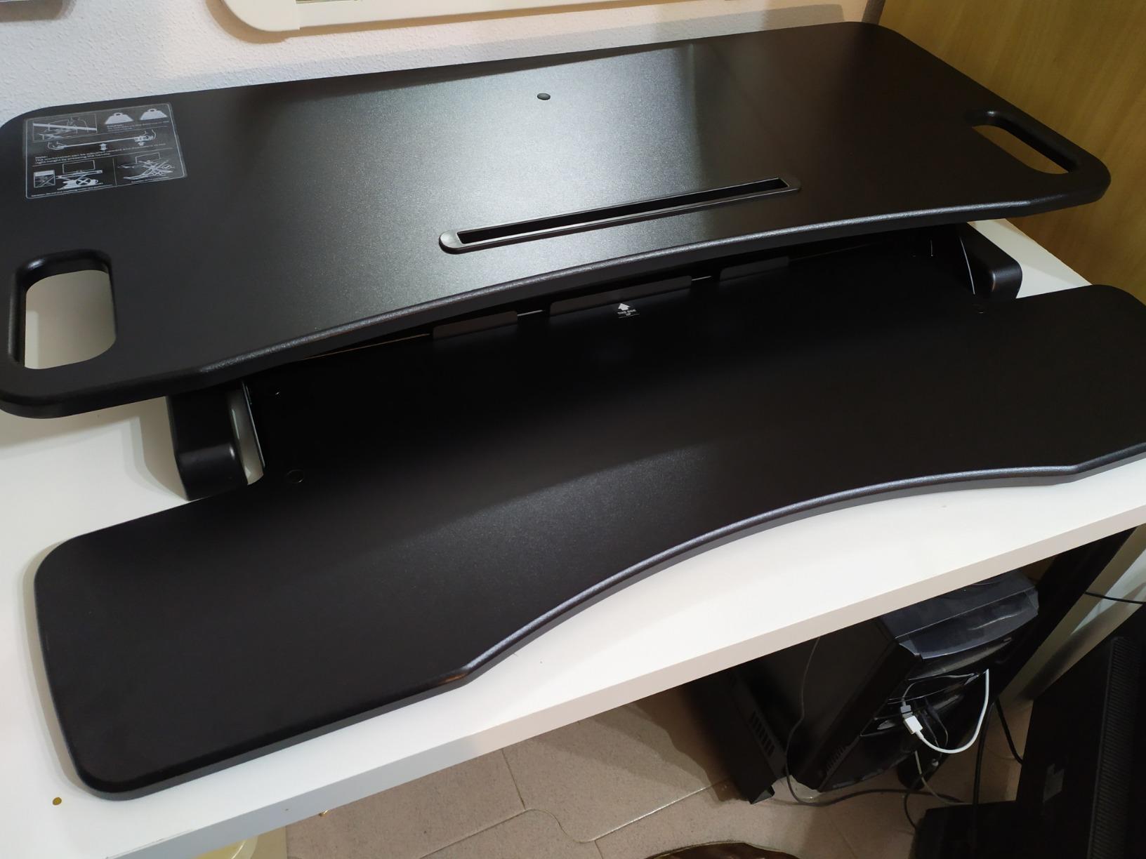 bonVIVO Scrivania Regolabile Sit Stand Nera da PC Ufficio