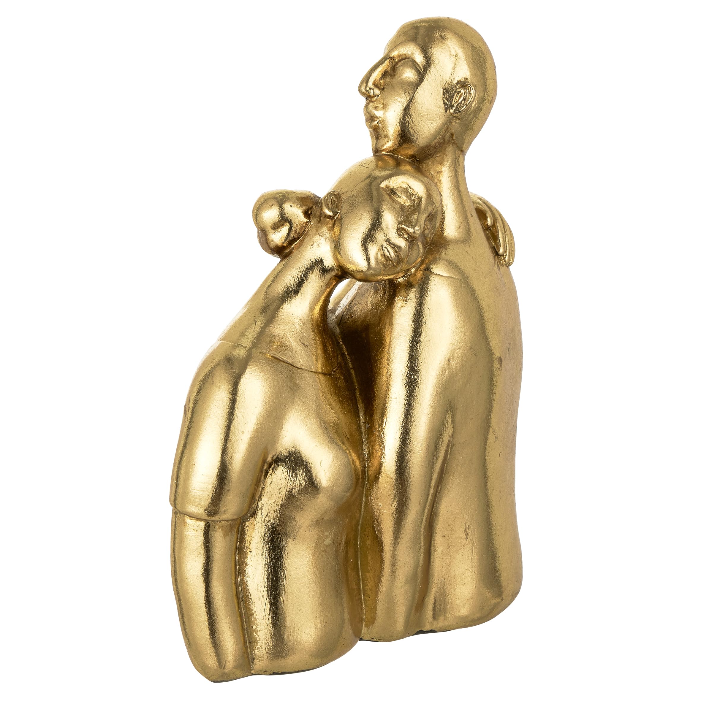 Baroni Home Statuetta Decorativa Abbraccio Oro 20 cm
