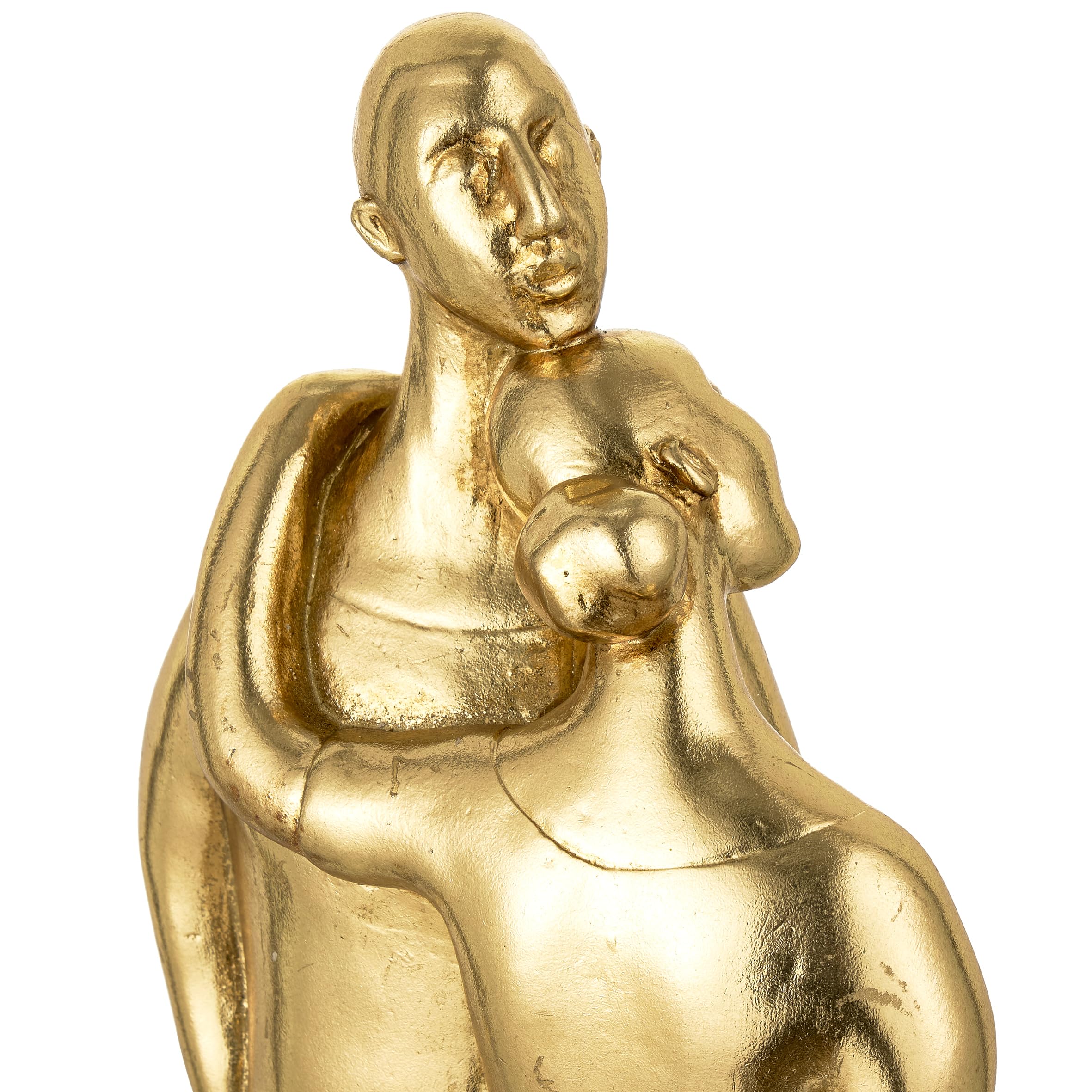 Baroni Home Statuetta Decorativa Abbraccio Oro 20 cm
