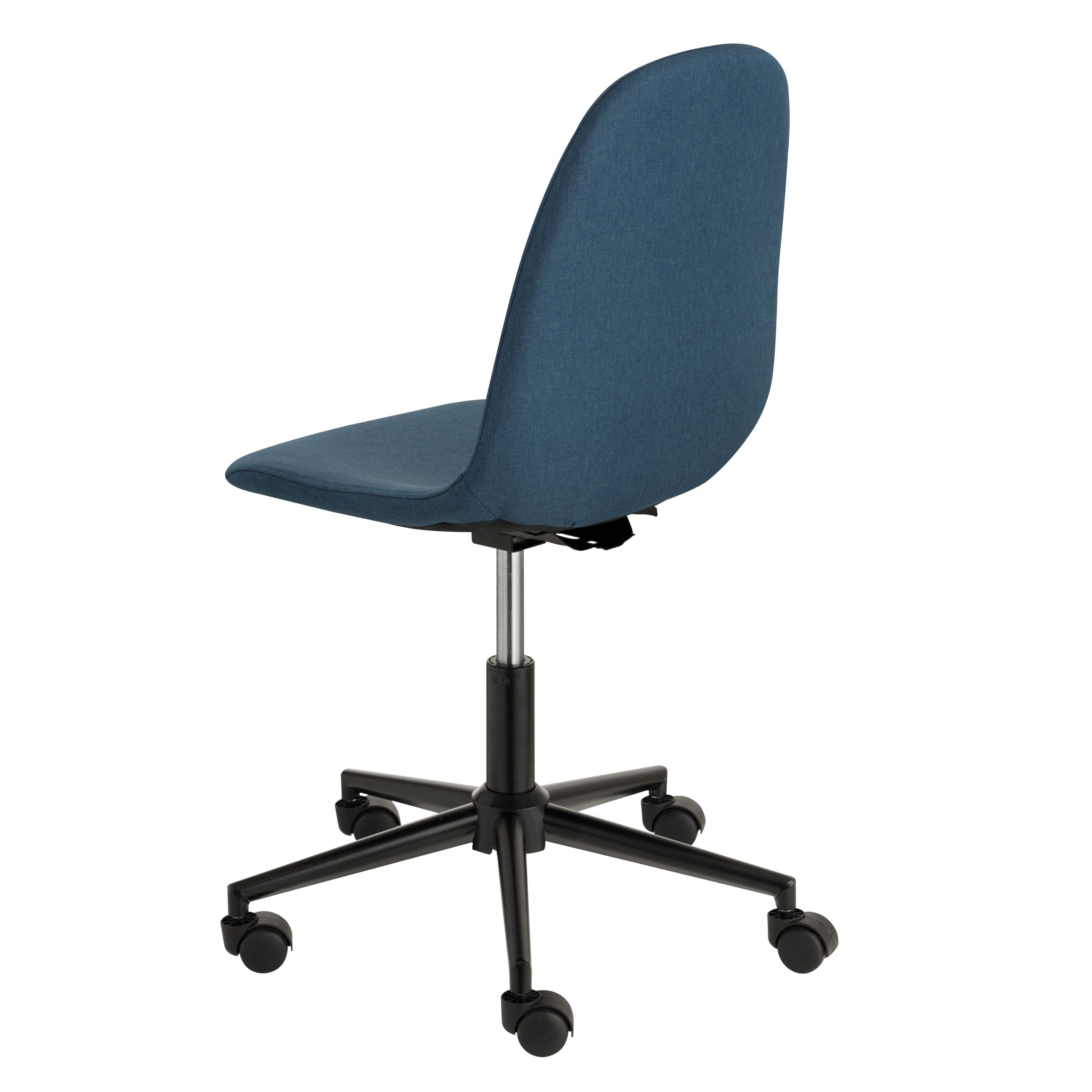 Baroni Home sedia ufficio girevole blu tessuto senza braccioli