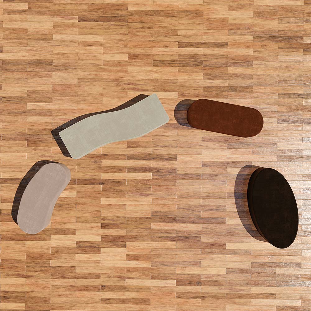 Spouf Ellipse pouf ovale da interno