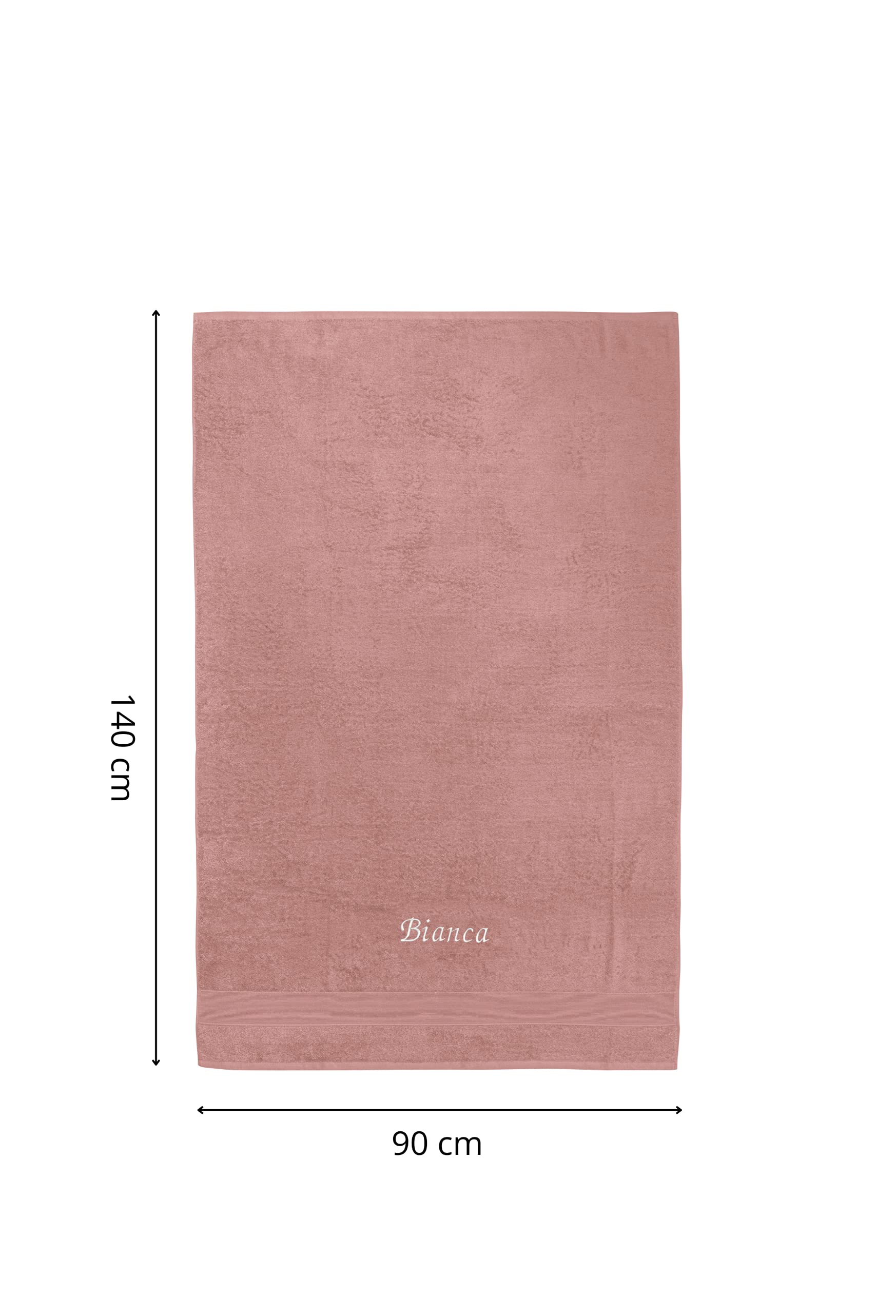 Baroni Home Telo Bagno Cotone 90x140 Rosa 350 g