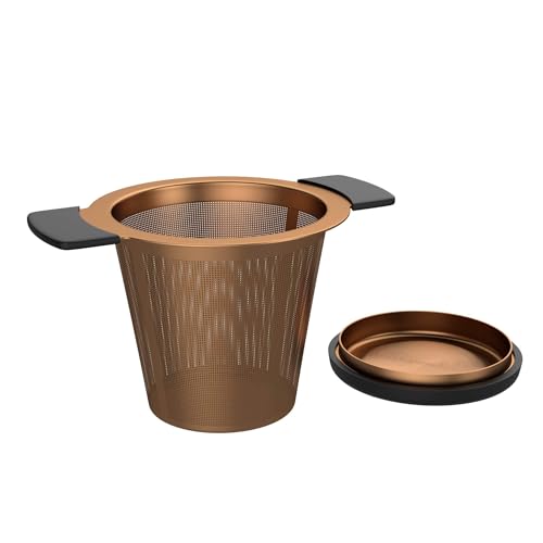 bonVIVO Puri Infusore Te Inox Rame con Coperchio