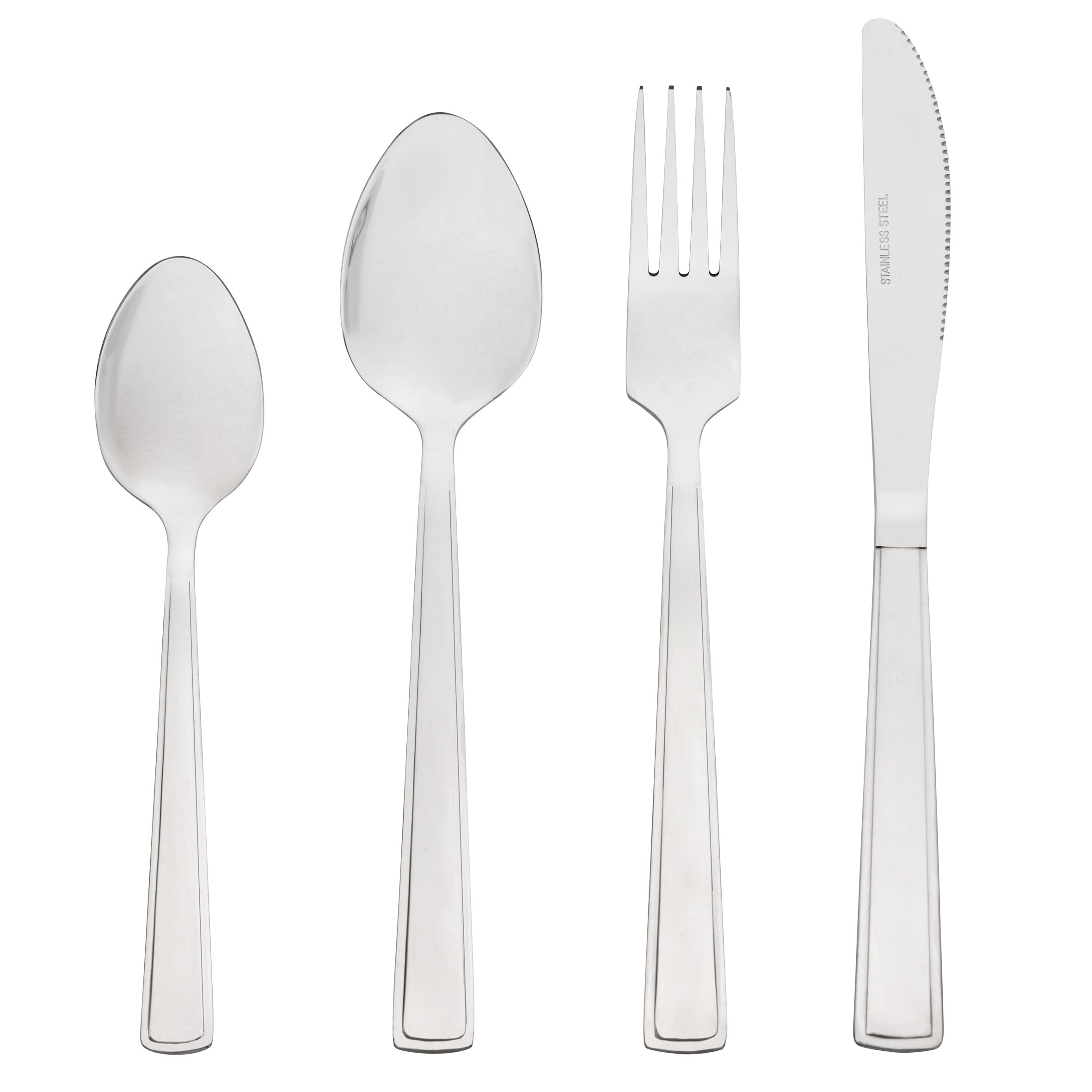 Baroni Home set posate 24 pz acciaio inox bacche 6 persone