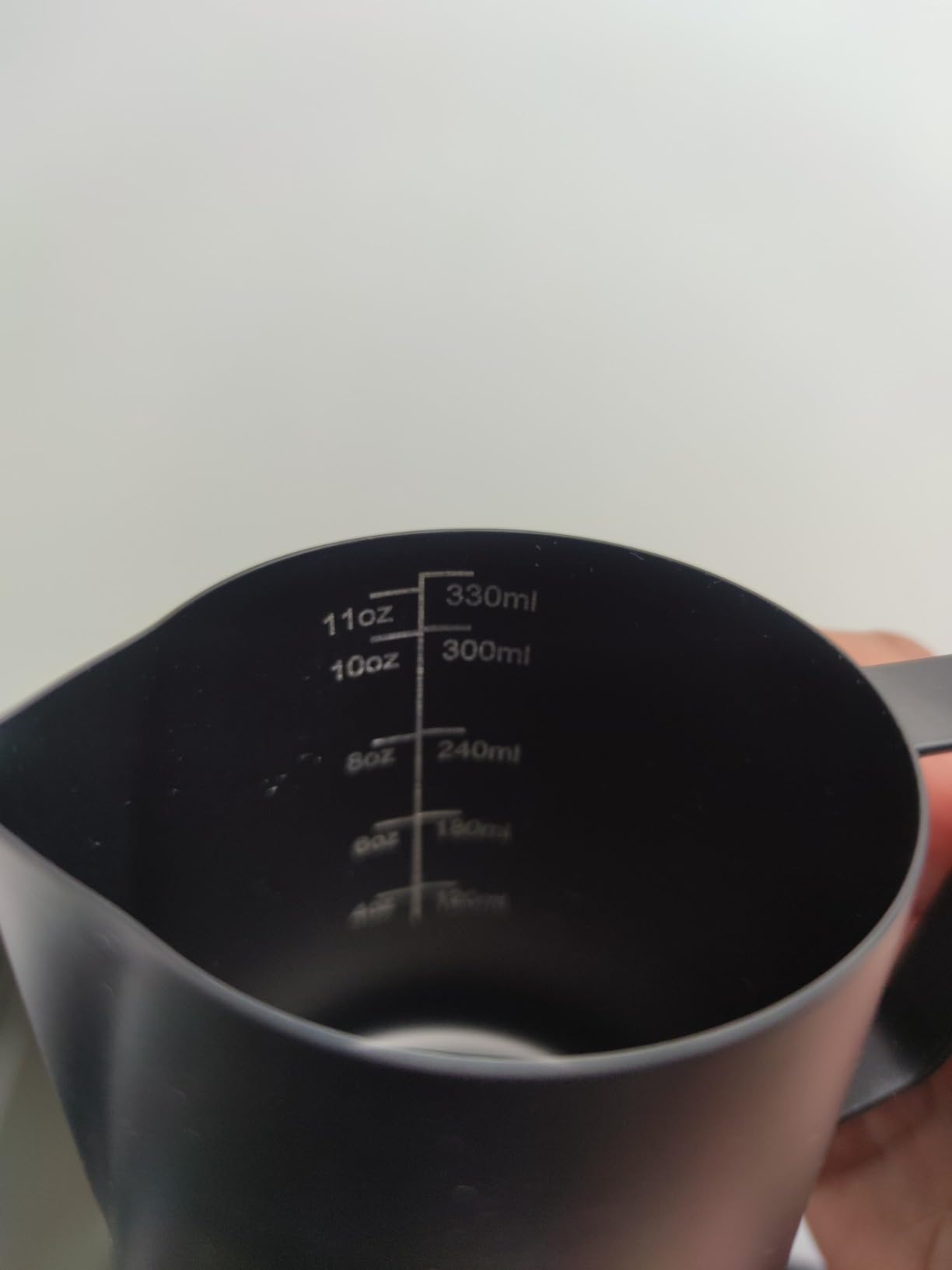 bonVIVO Muvo Lattiera Acciaio Inox 330 ml Argento Graduata