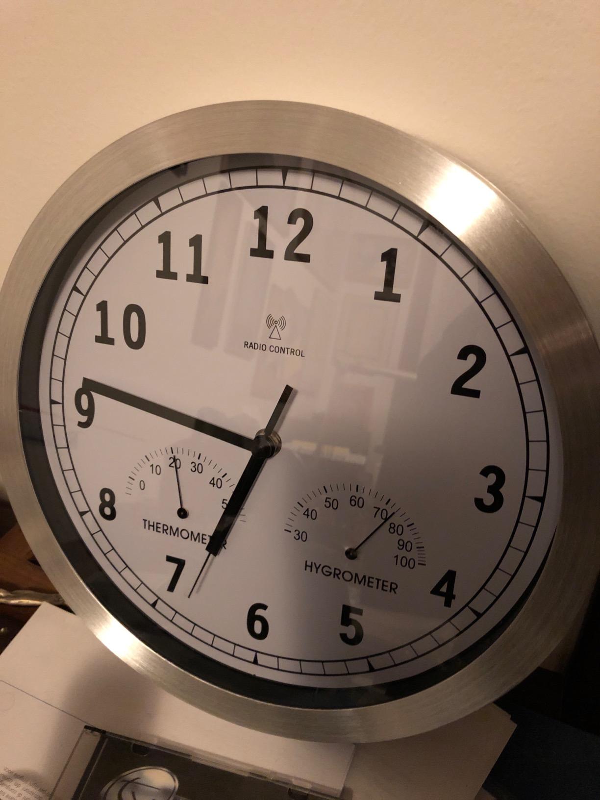 bonVIVO orologio da parete 30 cm radiocontrollato bianco silenzioso