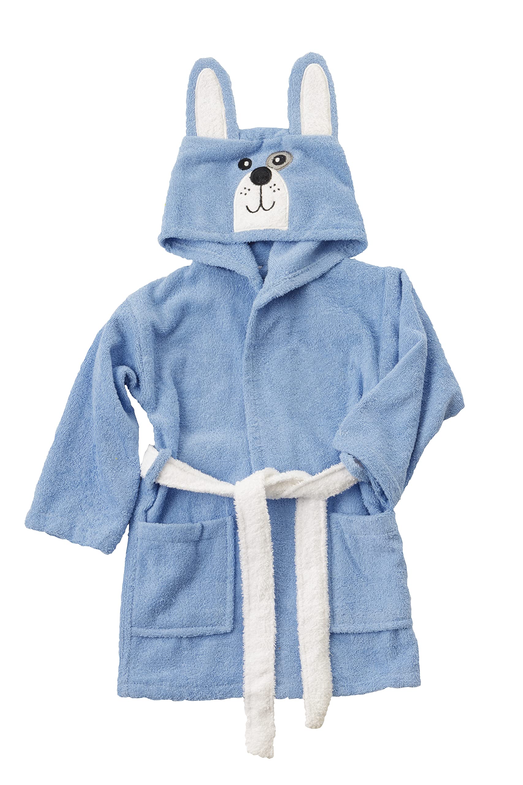 Baroni Home Accappatoio Bimbi con Cappuccio Cane in Cotone