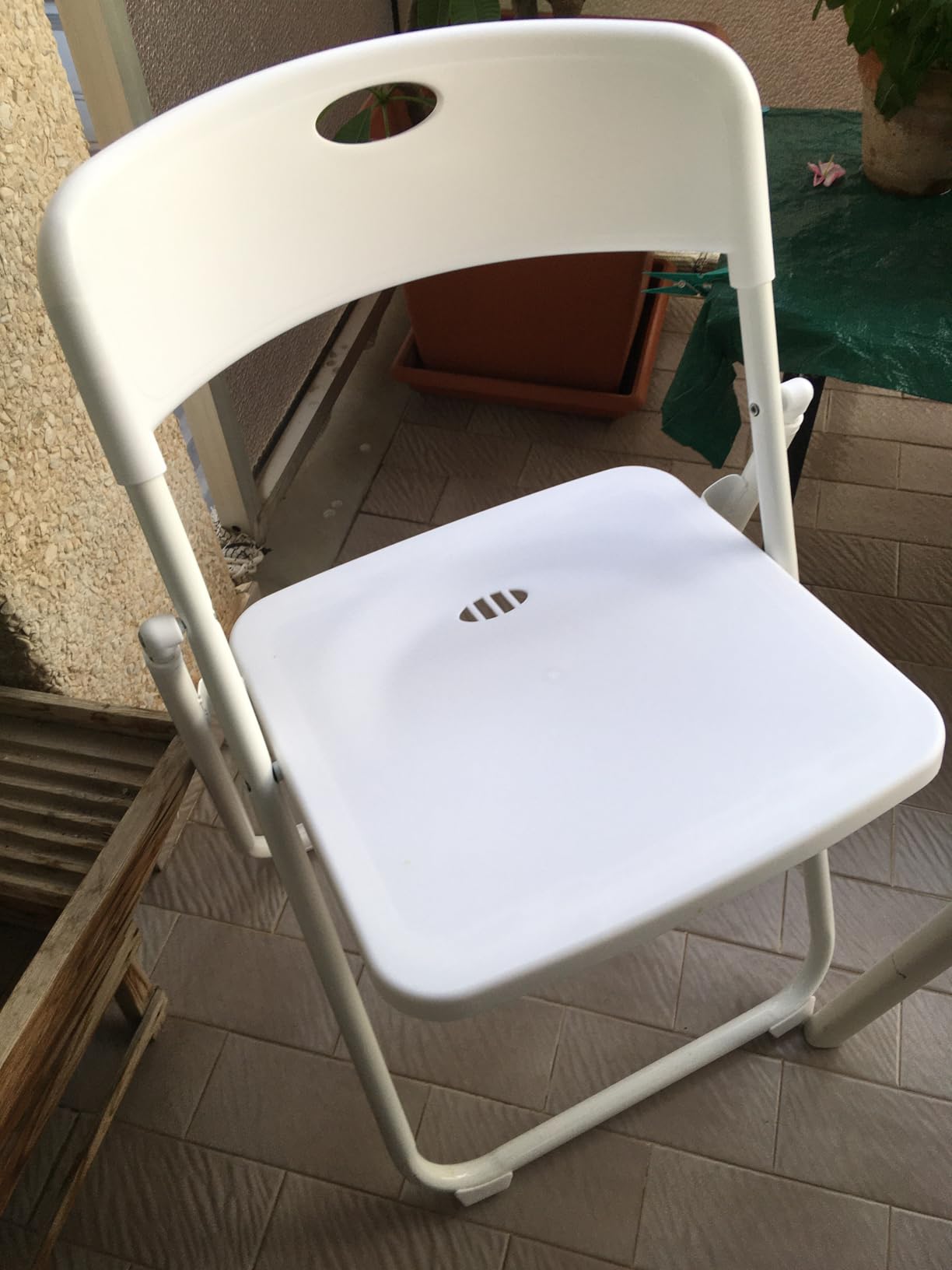 Baroni Home Sedia Pieghevole Acciaio Nera 74x43x49 cm