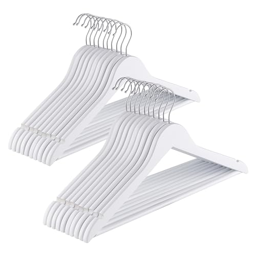 Baroni Home Grucce Legno 45 cm Bianco 20 Pezzi salvaspazio