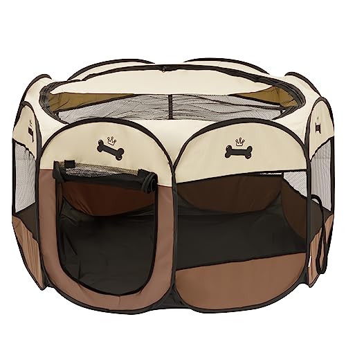Baroni Home recinto pieghevole marrone L 96x60x45 cm