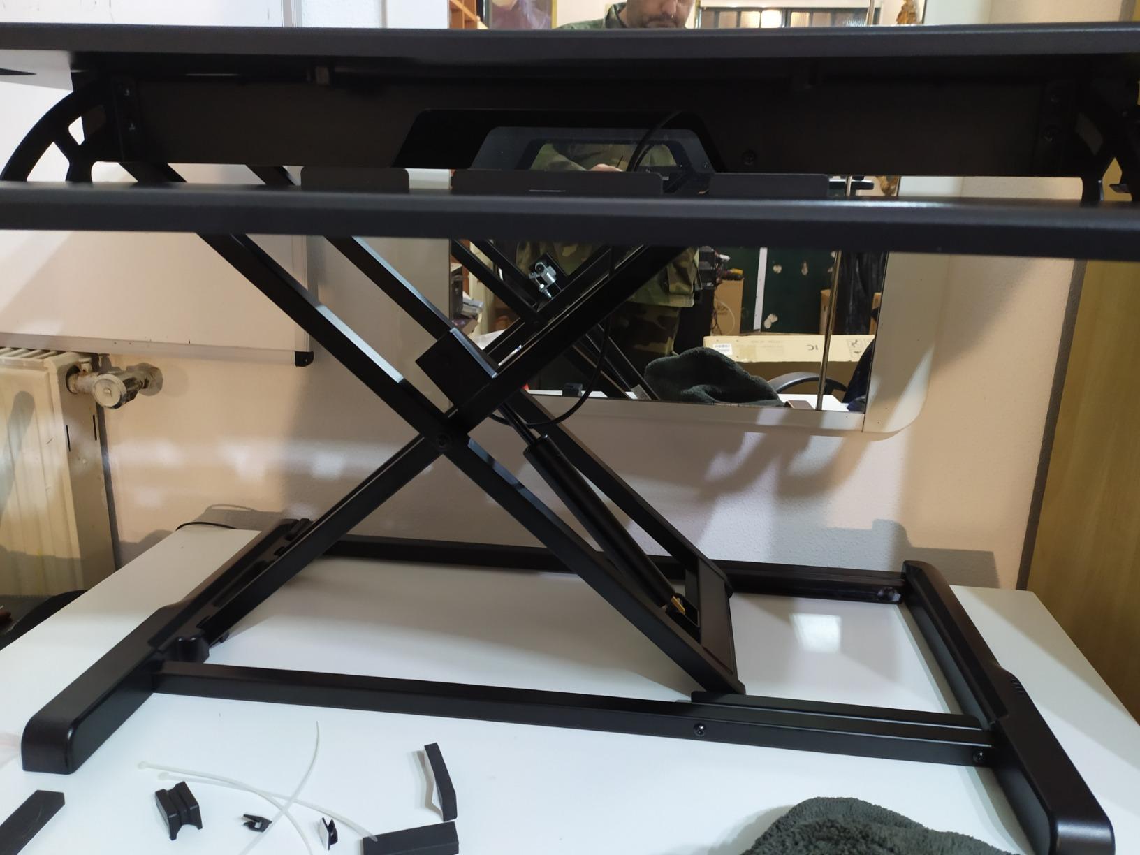 bonVIVO Scrivania Regolabile Sit Stand Nera da PC Ufficio