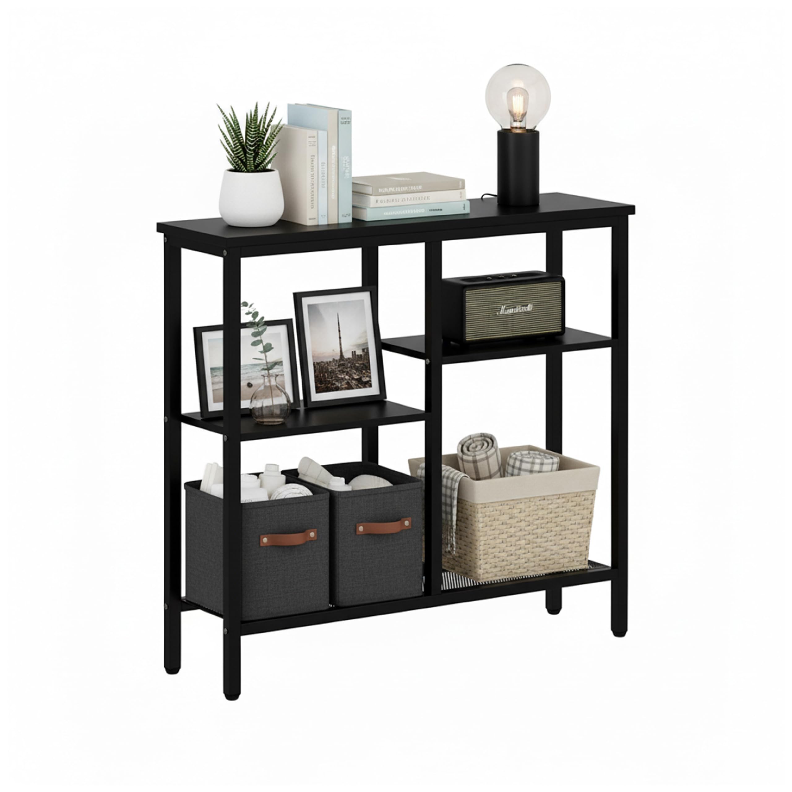 Baroni Home Consolle Ingresso Bianca 24x75x75 cm 1 Ripiano