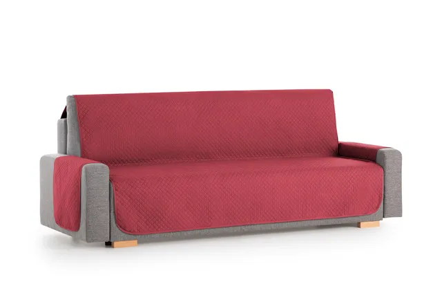 Textilhome Adele copridivano 3 posti 160 cm rosso trapuntato