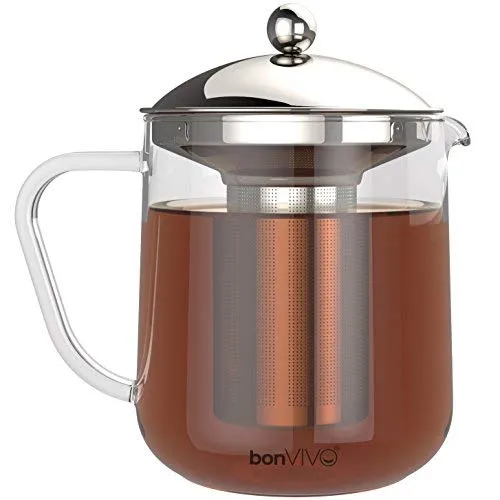 bonVIVO Fridu II Teiera Vetro con Filtro 1 Litro