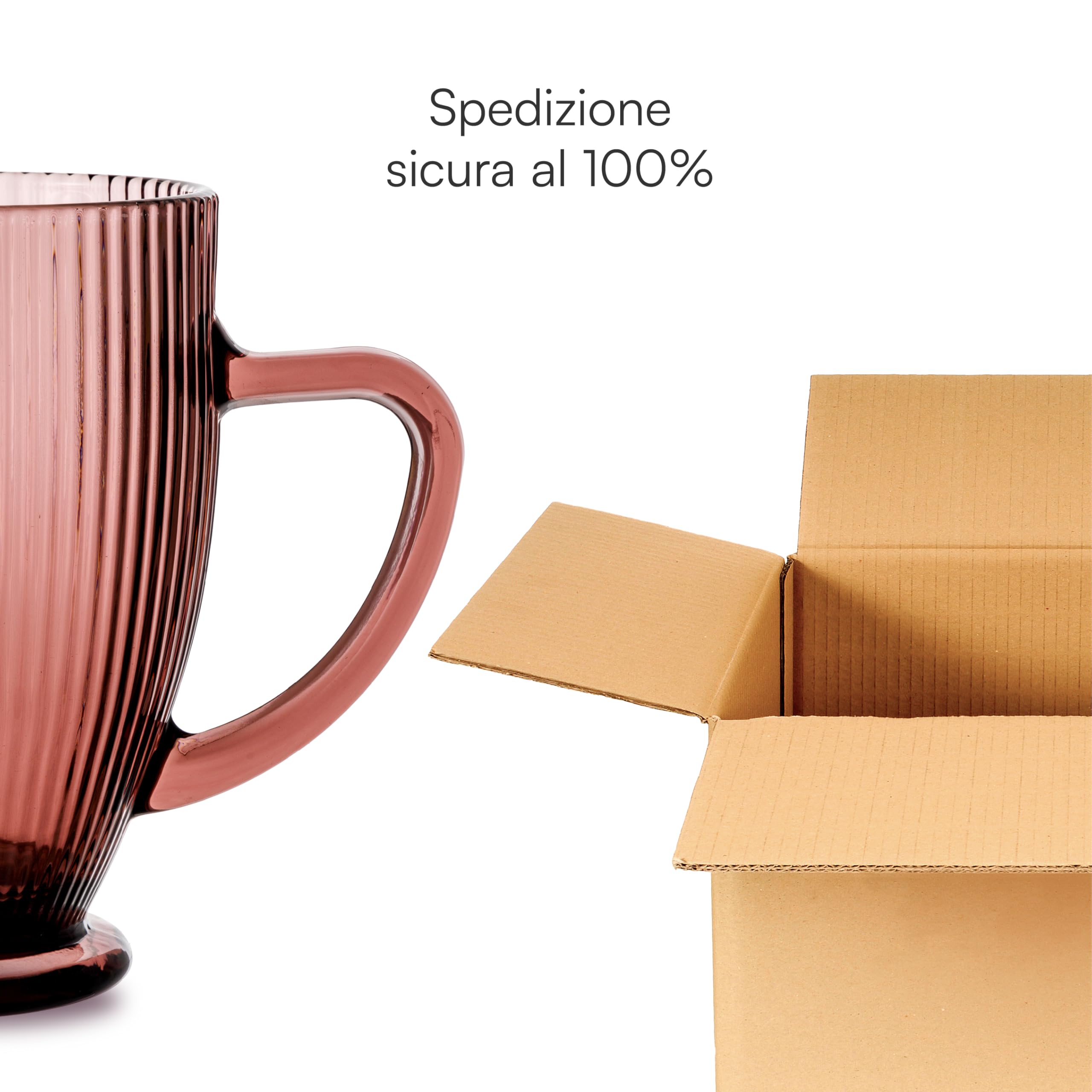 Baroni Home Caraffa Vetro Rosa 1L Antigoccia 20x13x19 cm
