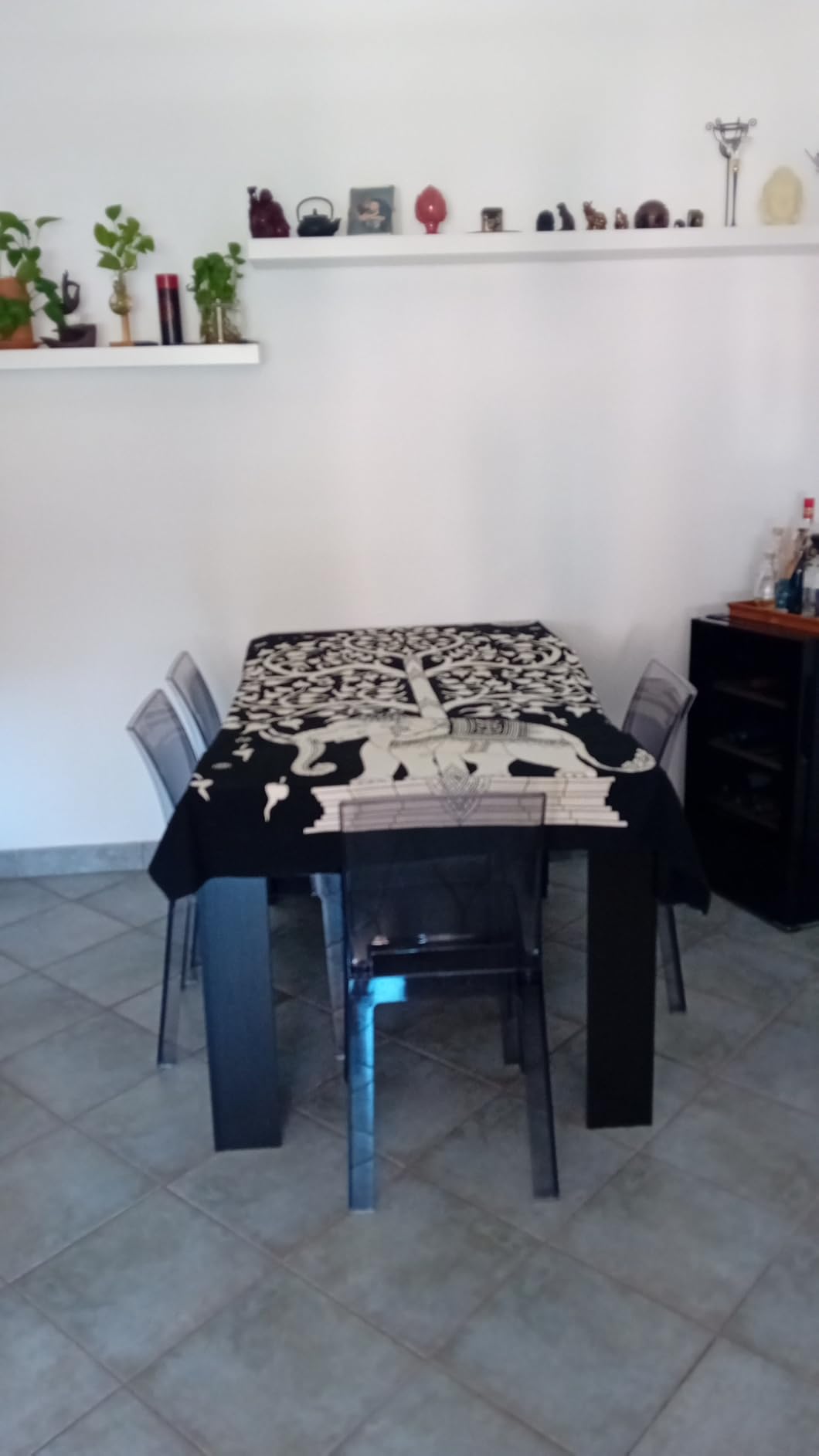 Baroni Home Sedie Policarbonato Trasparente 36x81x43 cm 4 Pezzi