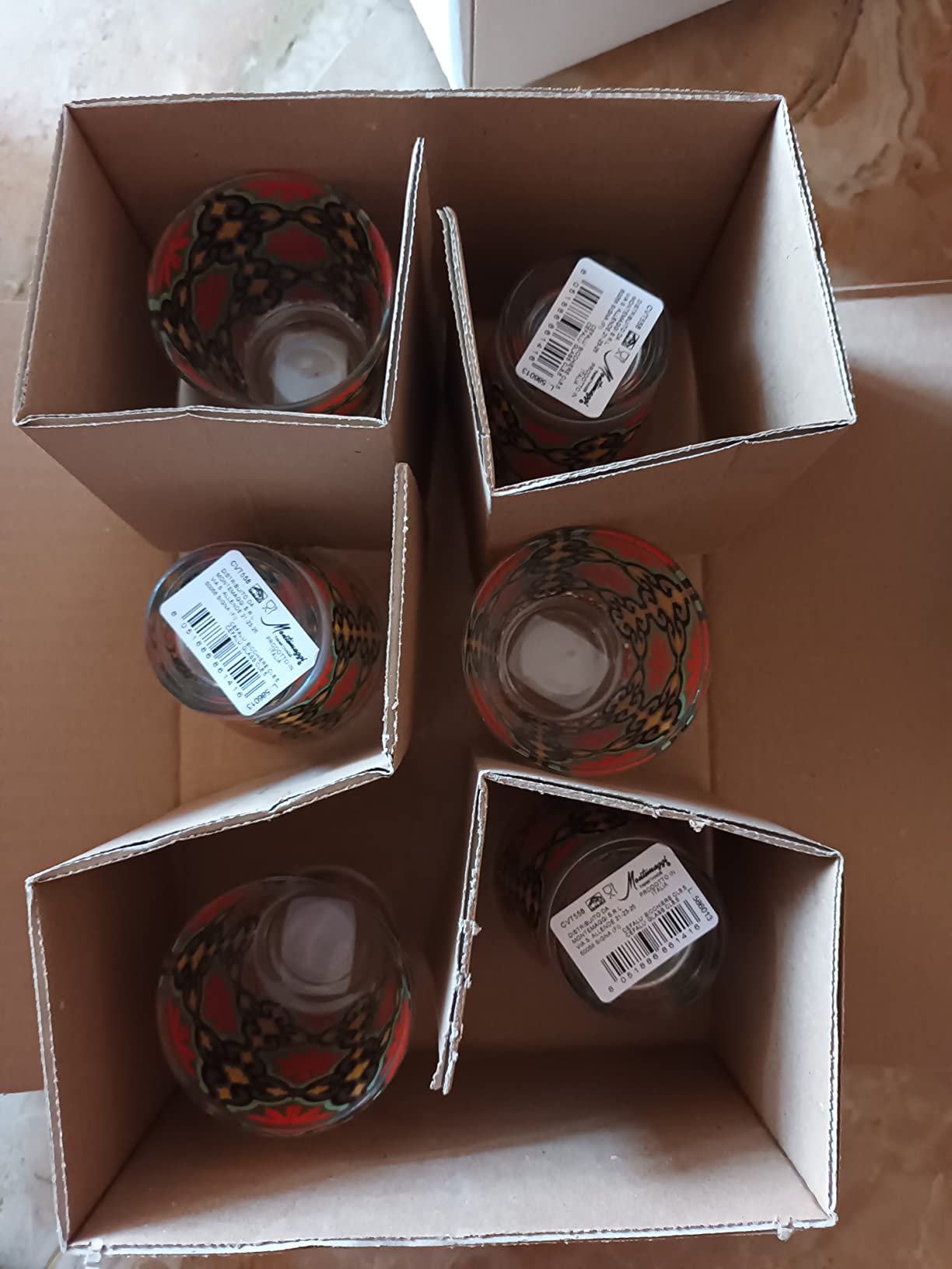 Baroni Home set 6 bicchierini vetro Ex Voto 9 cl caffè