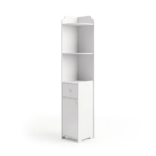 Baroni Home Colonna Angolare Bagno 1 Anta 1 Cassetto 22x22x120 cm