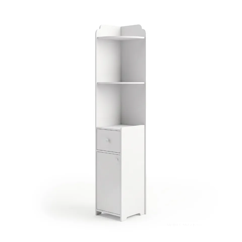 Baroni Home Colonna Angolare Bagno 1 Anta 1 Cassetto 22x22x120 cm
