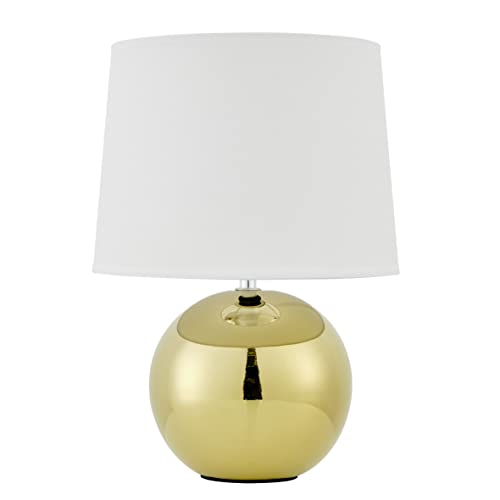 Baroni Home Lampada da Tavolo Sferica Oro in Ceramica 23x23x32 cm