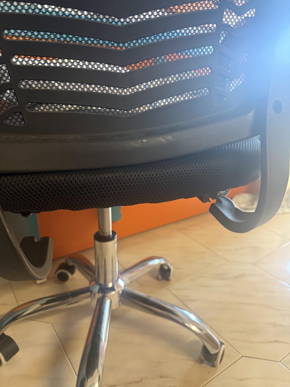 Baroni Home Sedia Ufficio Ergonomica Nera Braccioli Pieghevoli