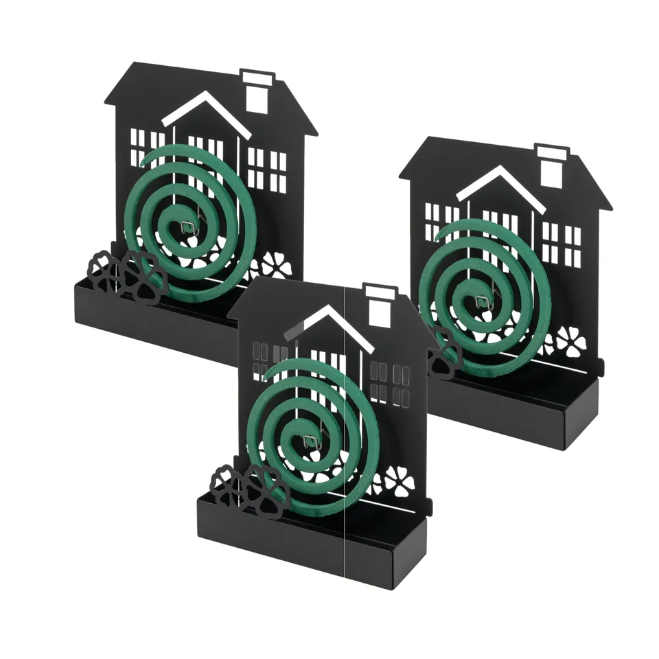 Baroni Home Set 3 Portazampironi Casa Nera in Metallo