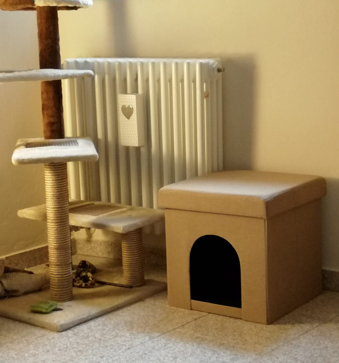 Baroni Home cuccia cane gatto tortora 38x38 cm pieghevole