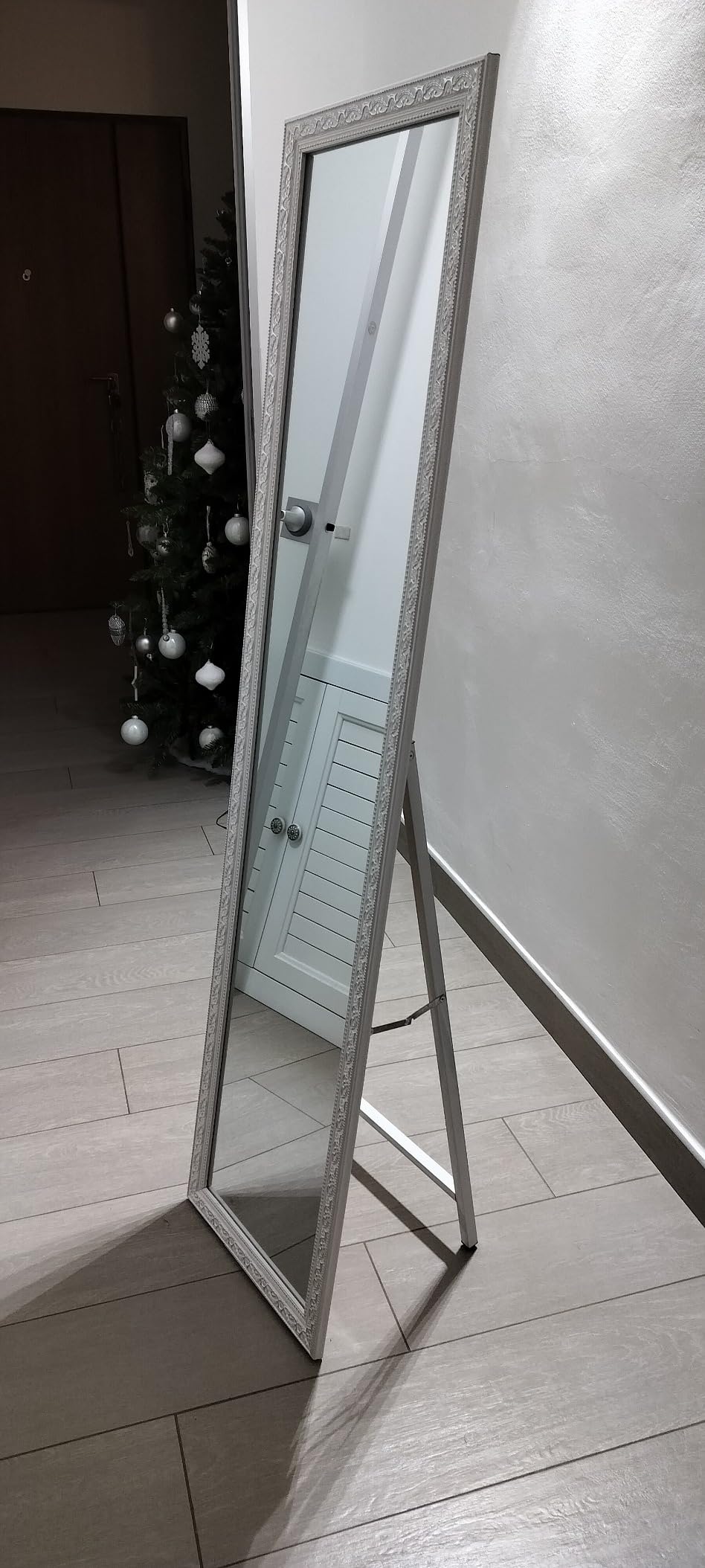 Baroni Home Specchio da Terra Riccioli Bianchi 40x150 cm