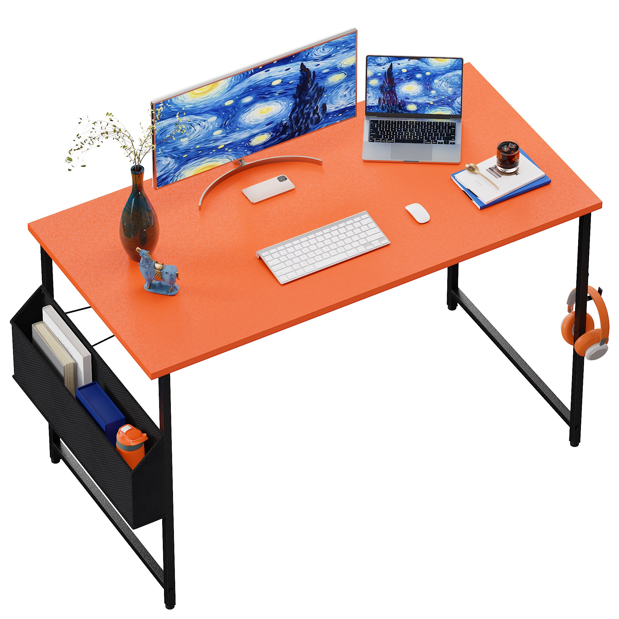 Pamray 47 Pollici Scrivania Computer Nero 120 cm Salvaspazio