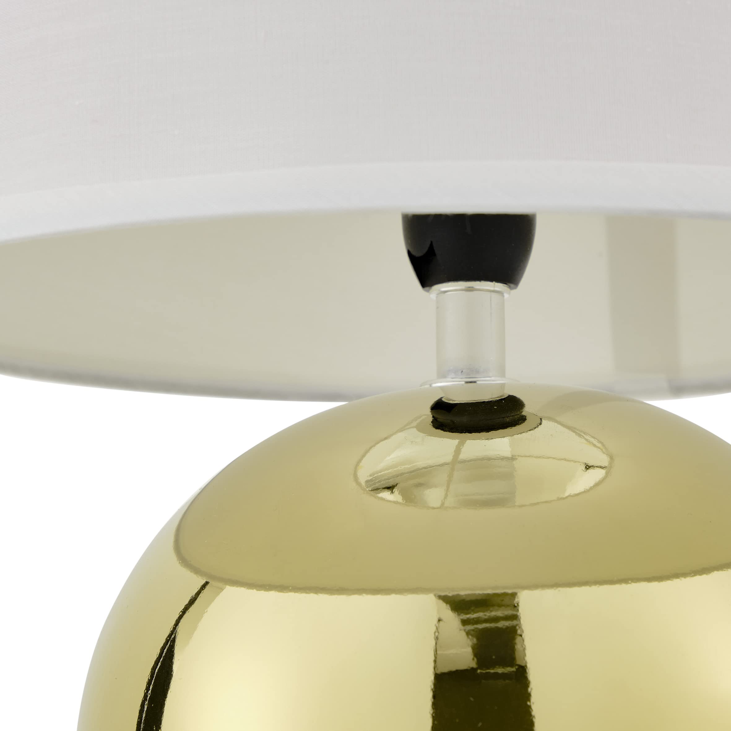 Baroni Home Lampada da Tavolo Sferica Oro in Ceramica 23x23x32 cm