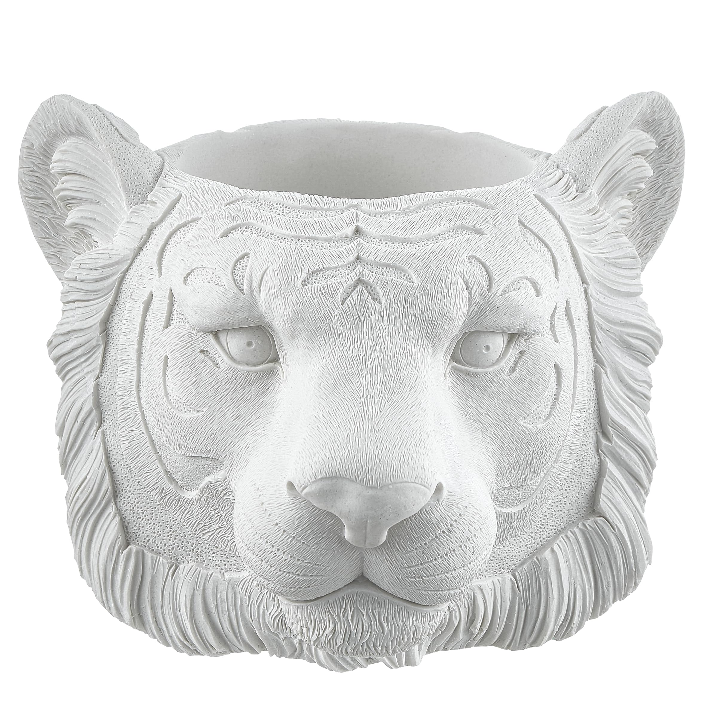 Baroni Home Rinoceronte vaso bianco resina