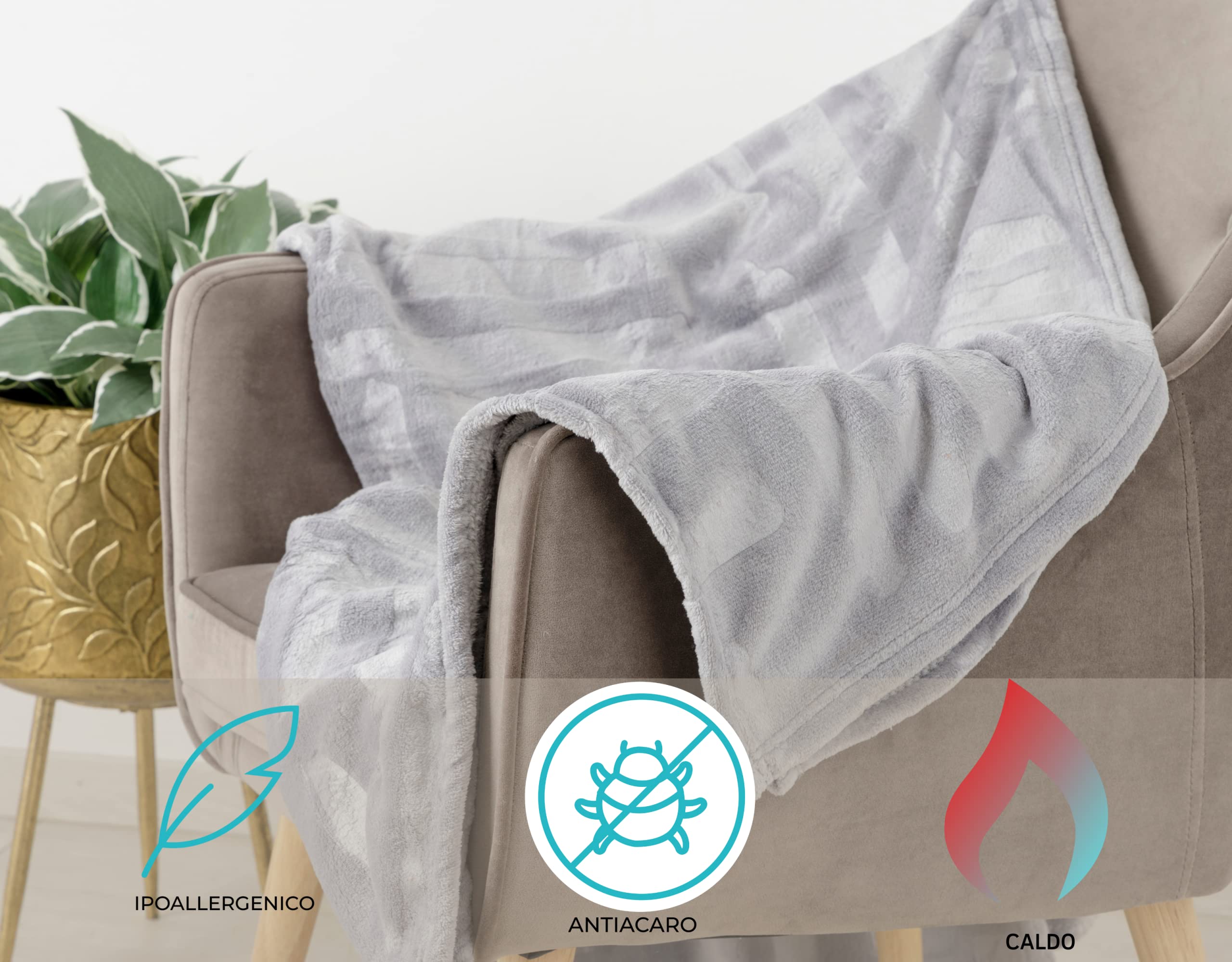 Baroni Home Coperta Pile Perla 150x200 cm Matrimoniale