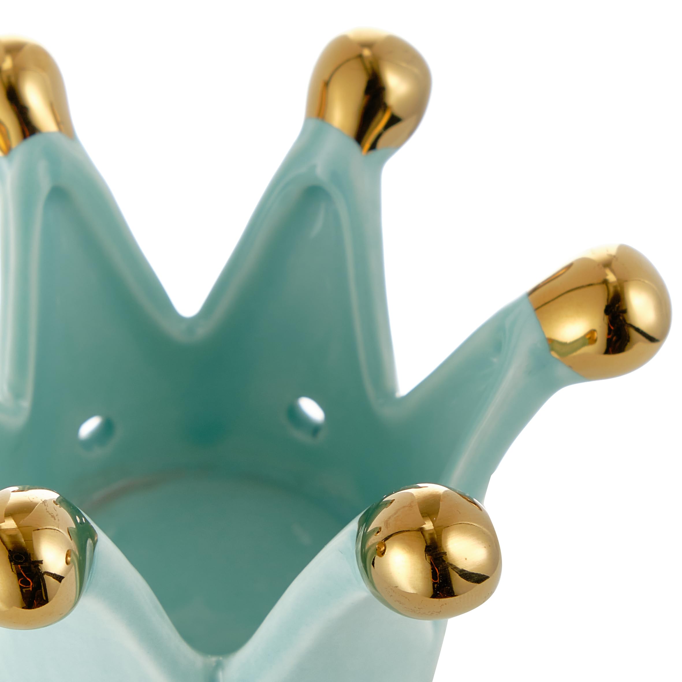 Baroni Home corona porcellana turchese small 8x8x5 cm