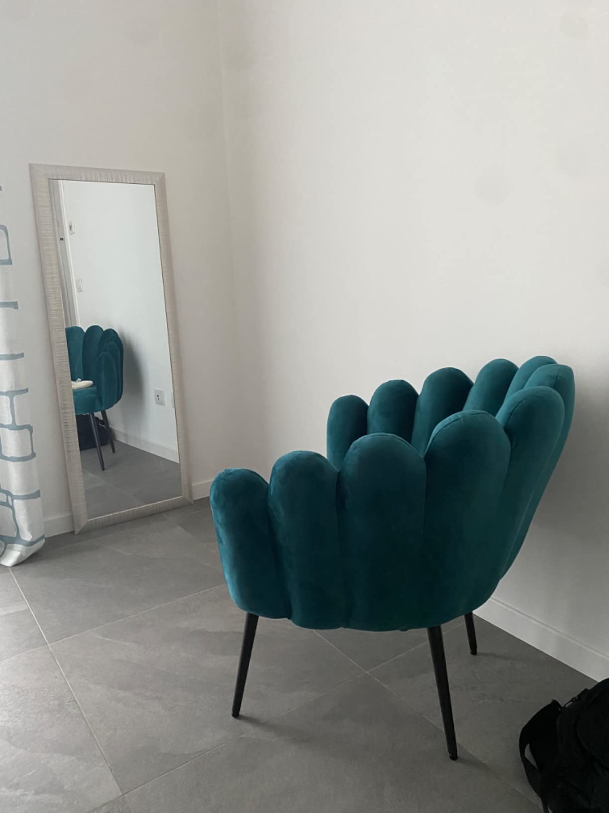 Baroni poltrona conchiglia velluto rosa 64x57x77 cm