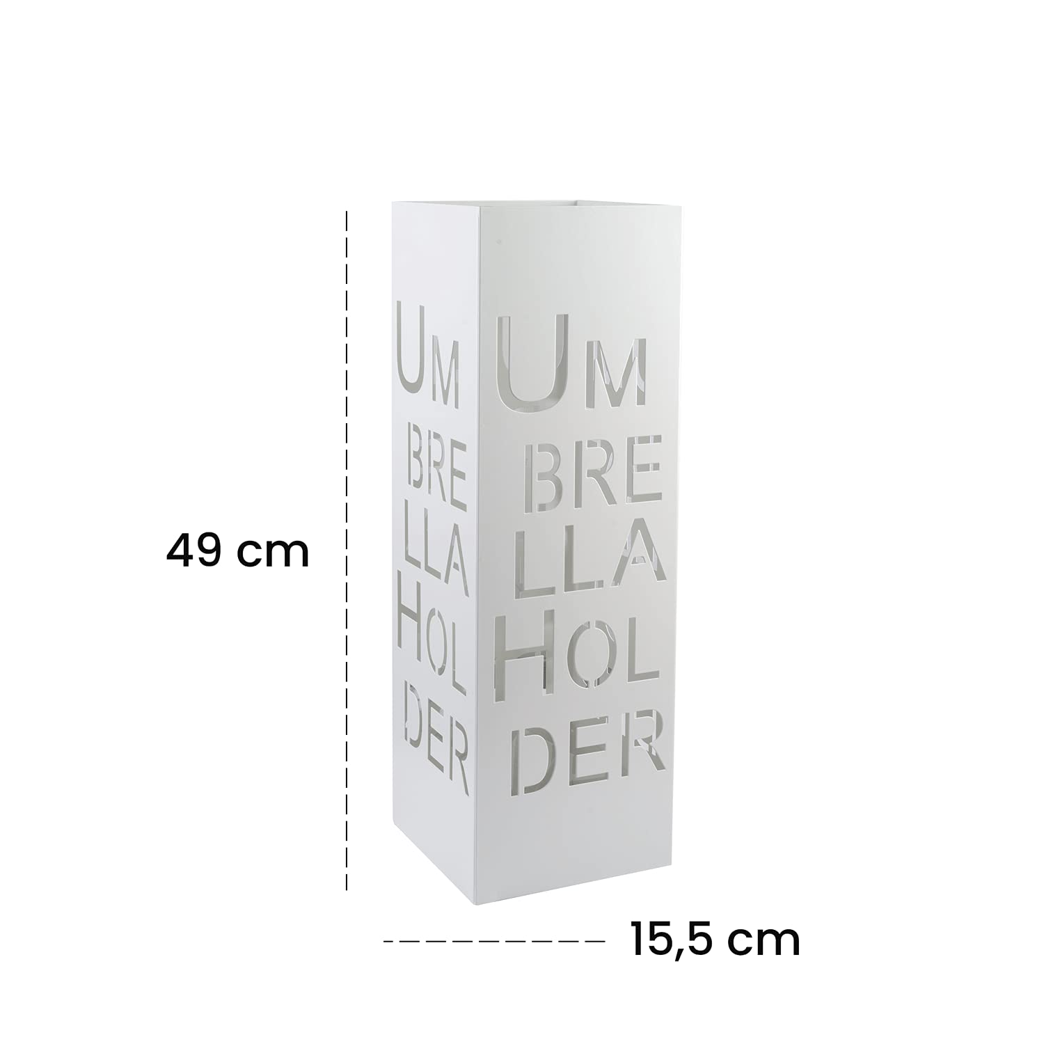 Baroni Home Portaombrelli Umbrella Holder Bianco 15,5x15,5x49