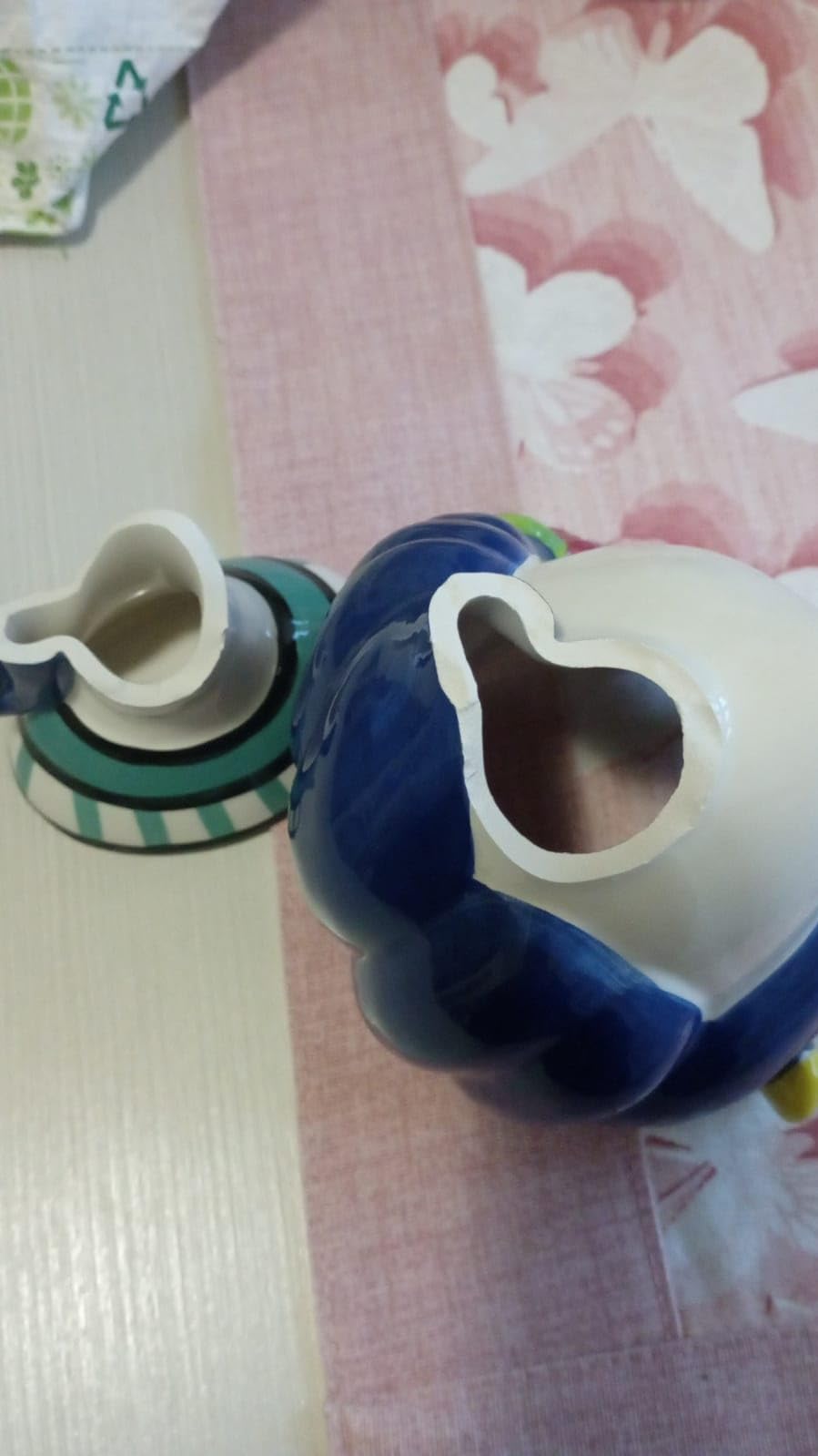 Baroni Stilish Iris vaso in ceramica grande volto dipinto