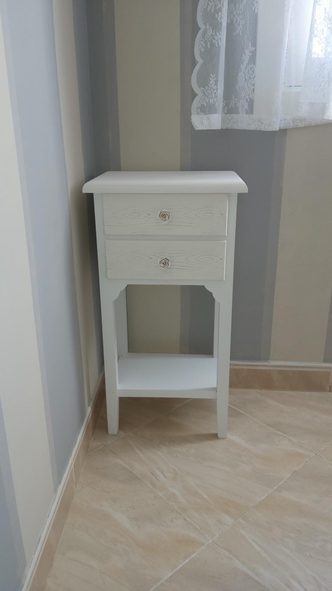 Baroni Home Montemaggi comodino 2 cassetti bianco 37x26x70