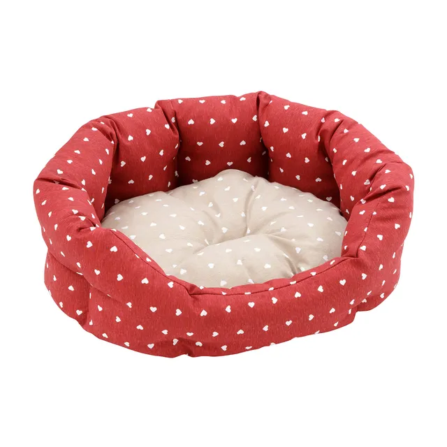 Baroni Home cuccia cane ovale grigia stelle 50x65 cm