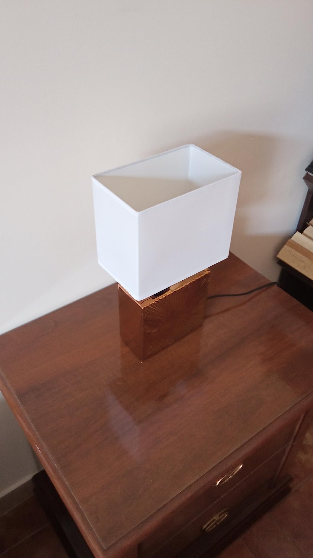 Baroni Home Lampada da Tavolo Sferica Oro in Ceramica 23x23x32 cm