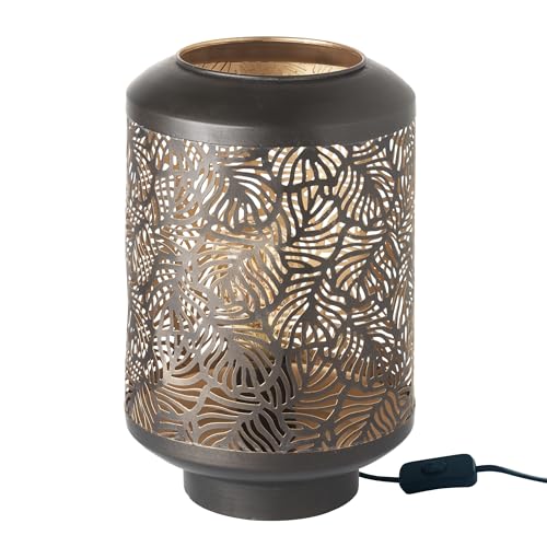Baroni Home Lampada Tavolo Lanterna Oro Ferro 21x21x36 cm