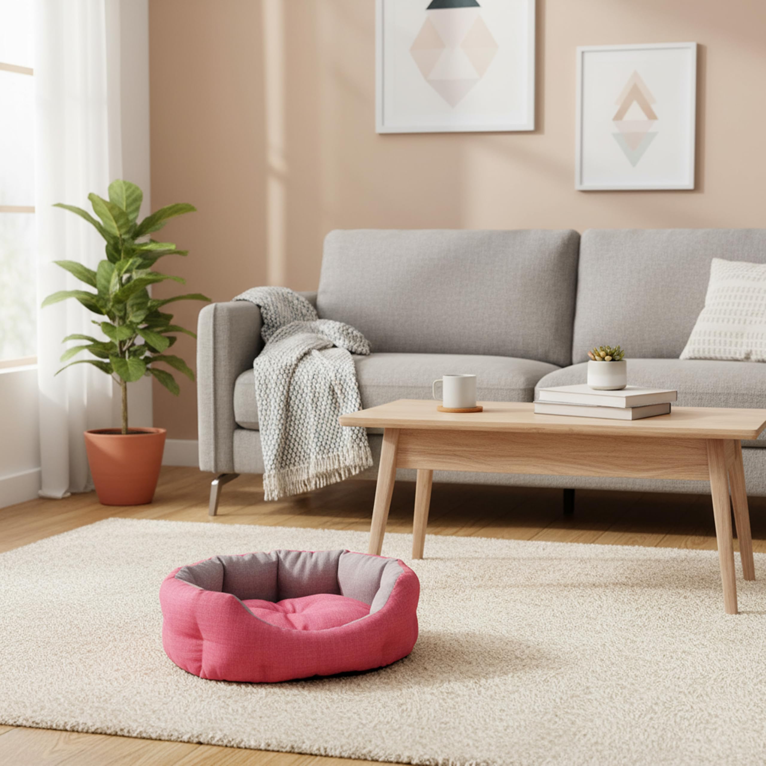 Baroni Home Cuccia Cane e Gatto 45x55 cm Grigio Bordeaux