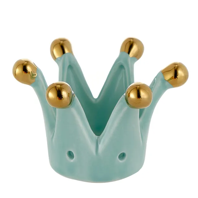 Baroni Home corona porcellana turchese small 8x8x5 cm